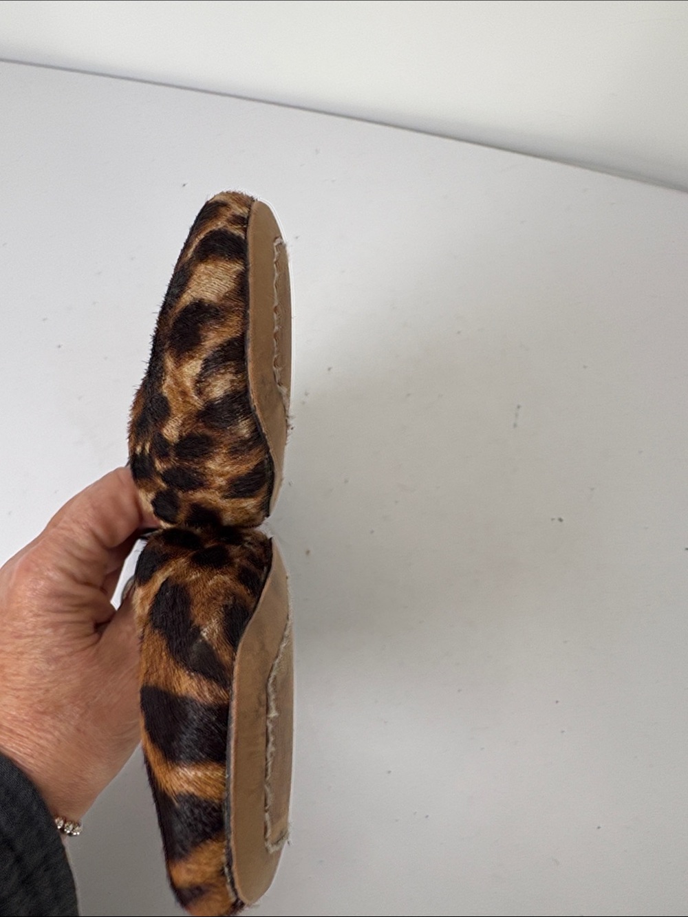 🥿 Vince Camuto Leopard-Print Ballet Flats in Brown & Black cow fur - Picture 7 of 8